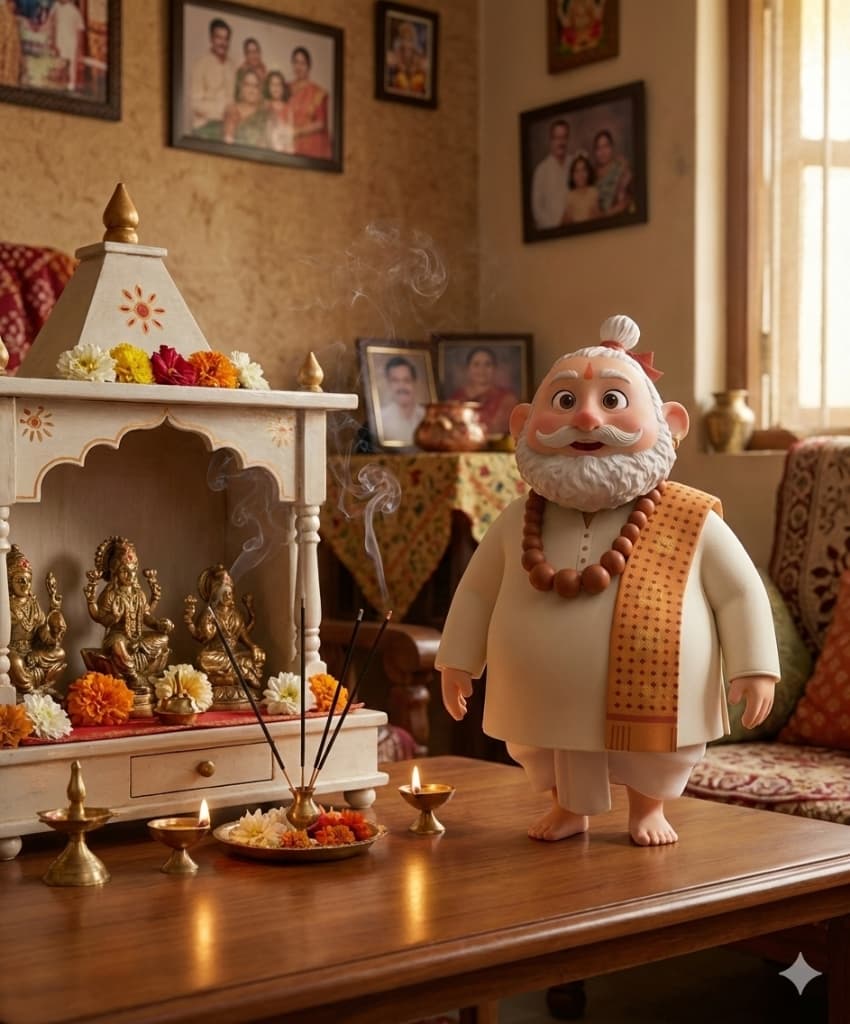 Smart Pandit in Temple